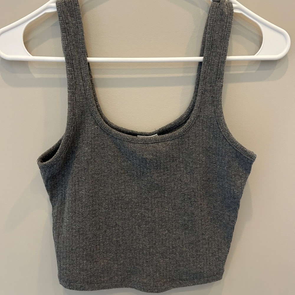 PacSun Gray Ribbed Women's Tank Top